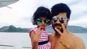 ram charan with Pawan Kalyan daughter