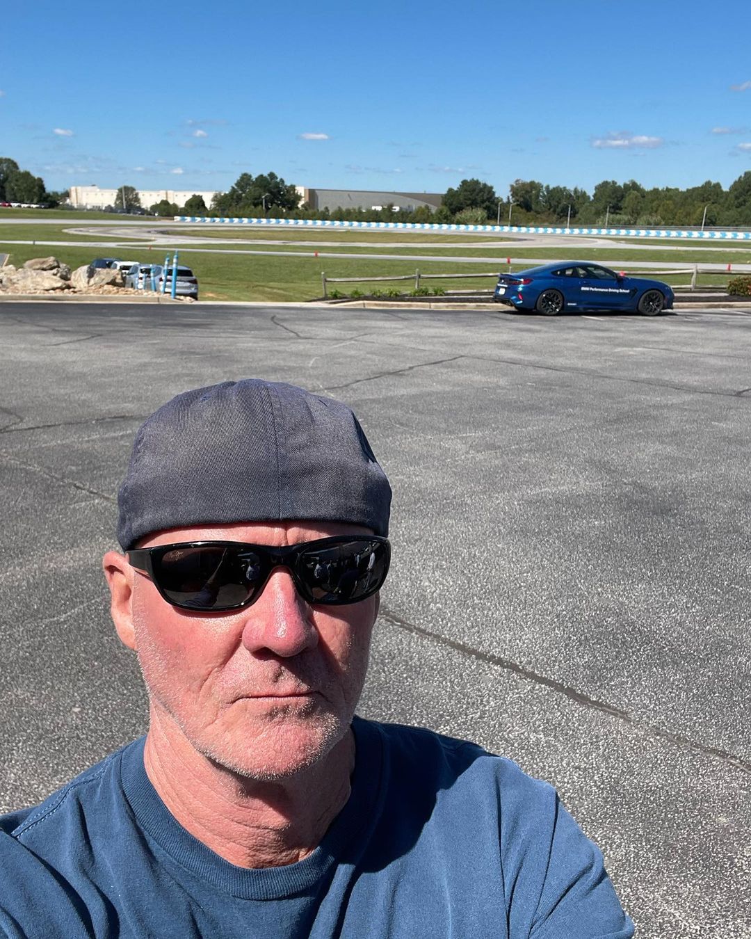 James On a Racing Track