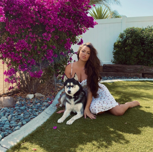 Constance Nunes With Her Dog Buff