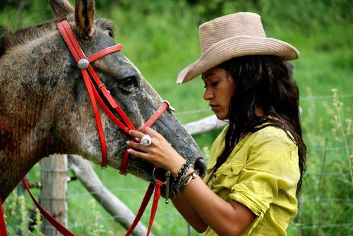 Josephine Jobert with A Horse