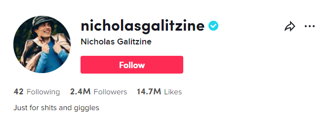 Nicholas Tiktok Account