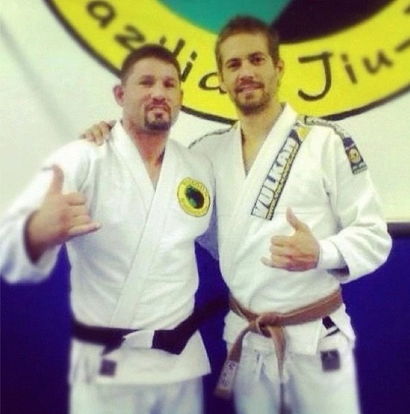 Paul with his training partner of Brazilian Jai JItsu