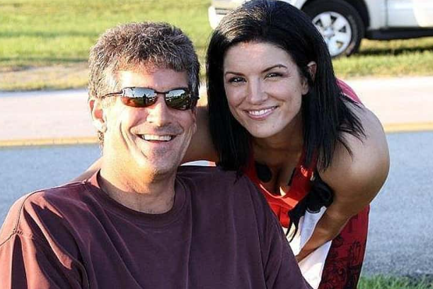 Gina Carano with her father