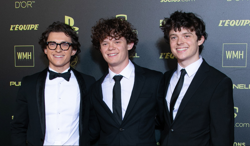 Tom Holland with his brothers