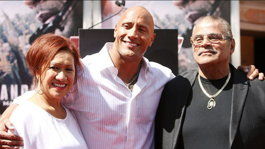 Dwayne with his parents