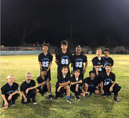 Jalon with his football team members