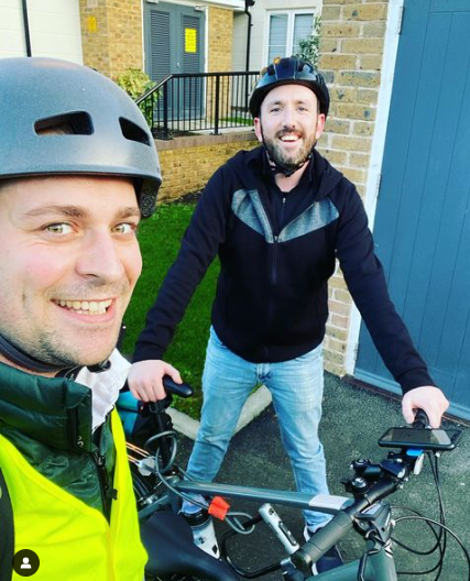 David enjoying bicycle ride