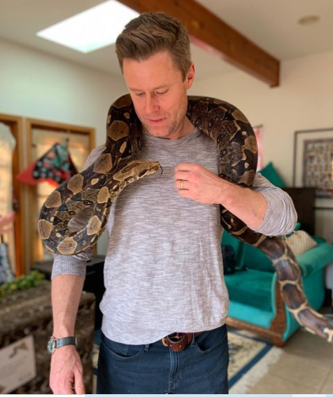 Eric with his pet snake