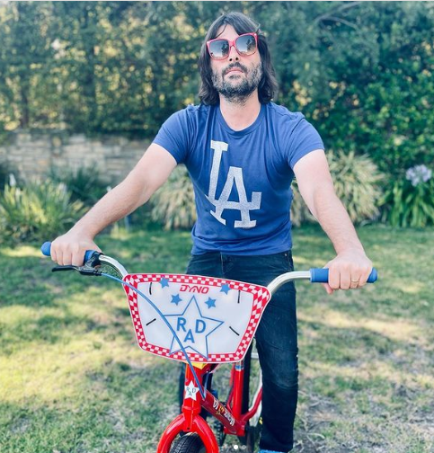 Robert while cycling