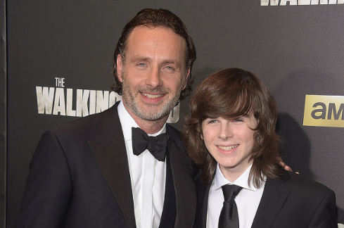 Chandler Riggs with Andrew Lincoln