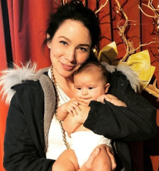 Lynn Collins with her son